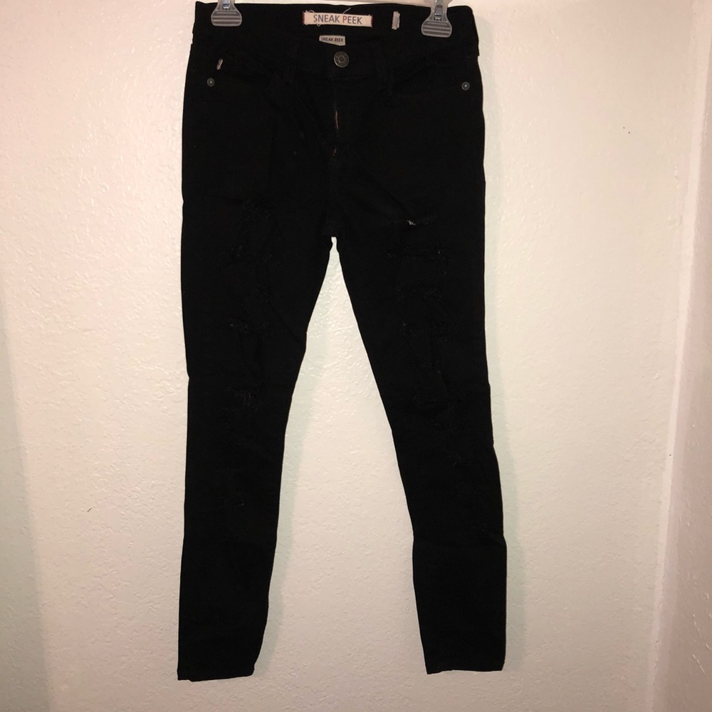 Black ripped jeans